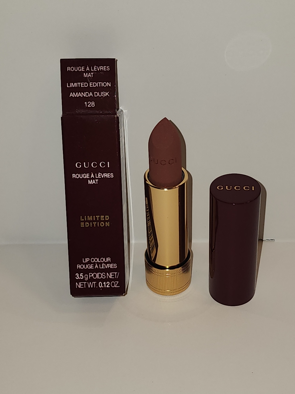 Gucci Matte Lipstick Limited Edition in 128 Amanda Dusk